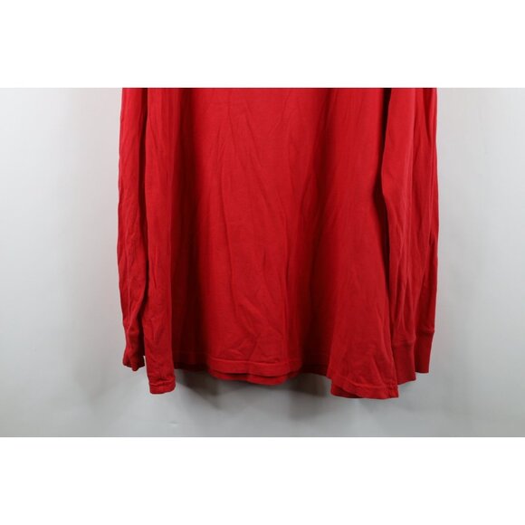 Vtg Y2K The North Face Mens 2XL Faded Spell Out Box Logo Long Sleeve T-Shirt Red - Picture 13 of 13